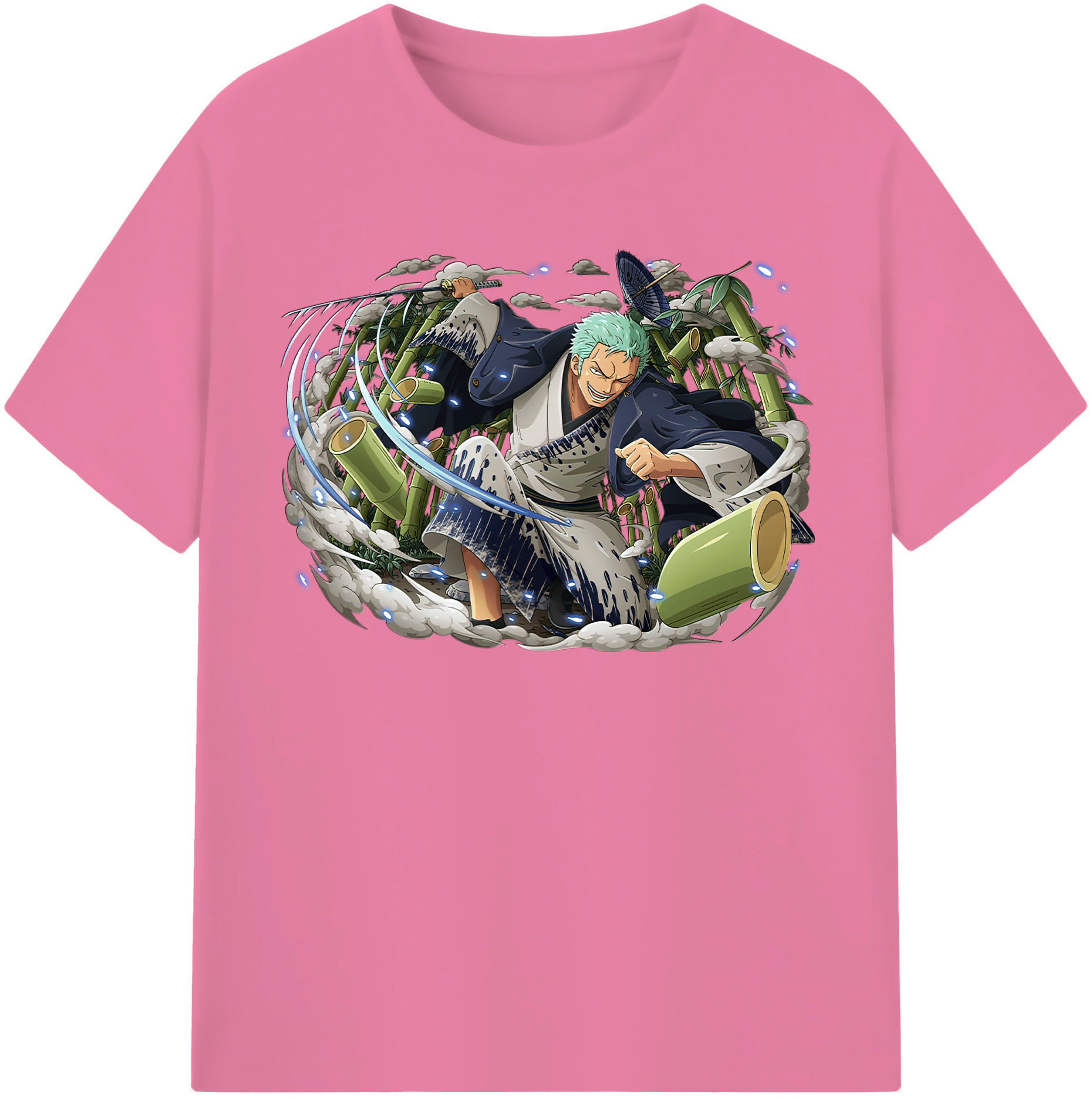 ワンピース ロロノア・ゾロ ONE PIECE Roronoa Zoro 綿100％半袖Tシャツ（フロントプリント）